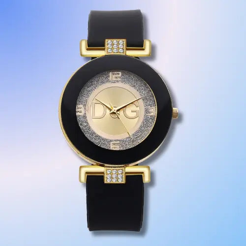 Montre pour femmes à quartz noire simple